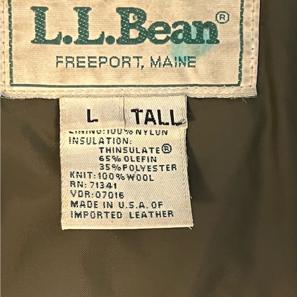 LL Bean Flying Tiger Leather Bomber Jacket Made in USA - Picture 3 of 10